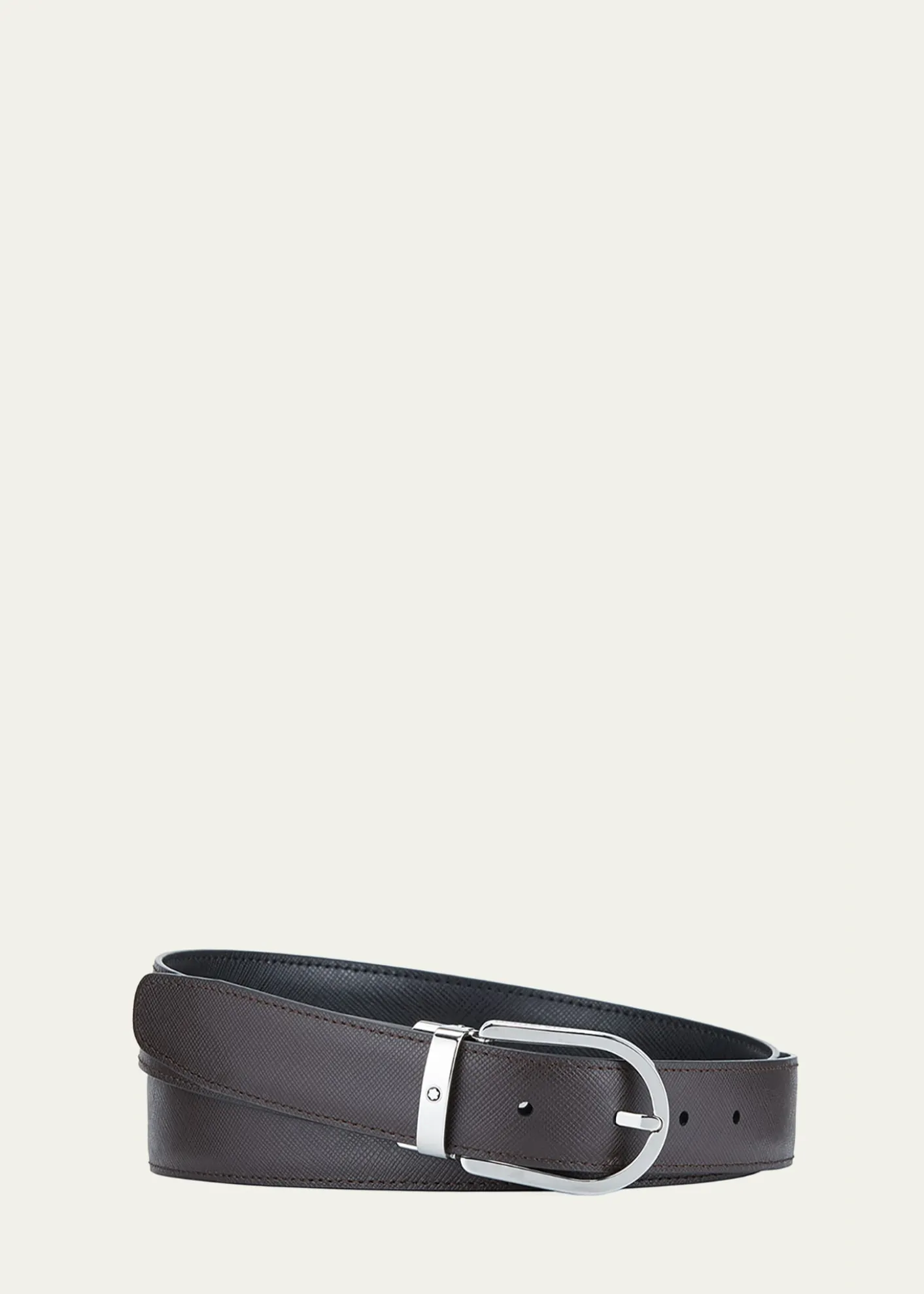 MontblancMen's Horseshoe-Buckle Reversible Leather Belt