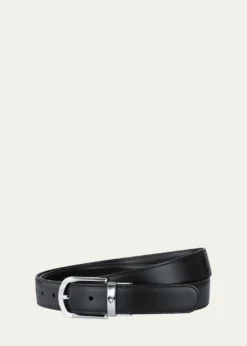 MontblancMen's Horseshoe-Buckle Reversible Leather Belt