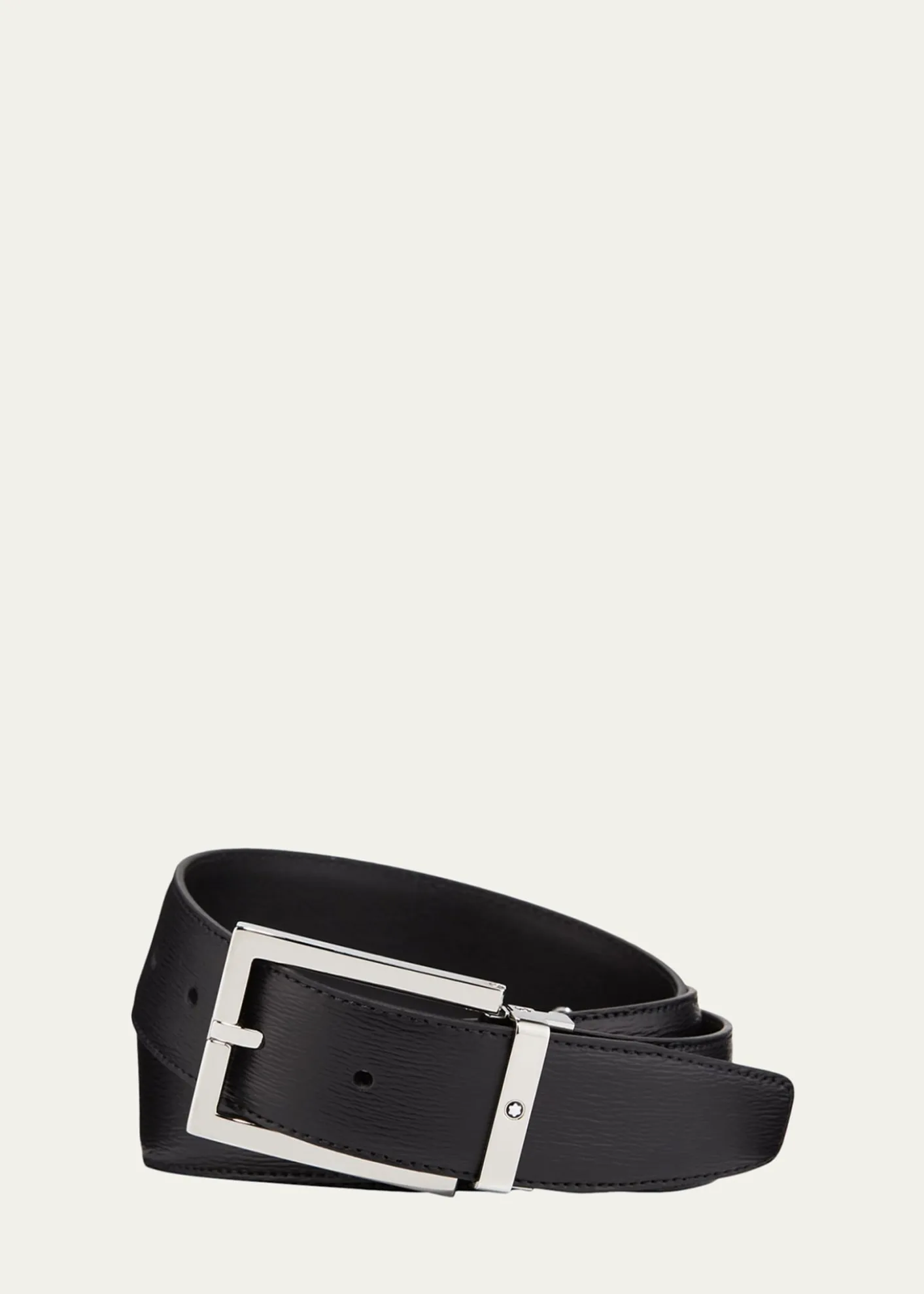 MontblancMen's Rectangle-Buckle Leather Belt