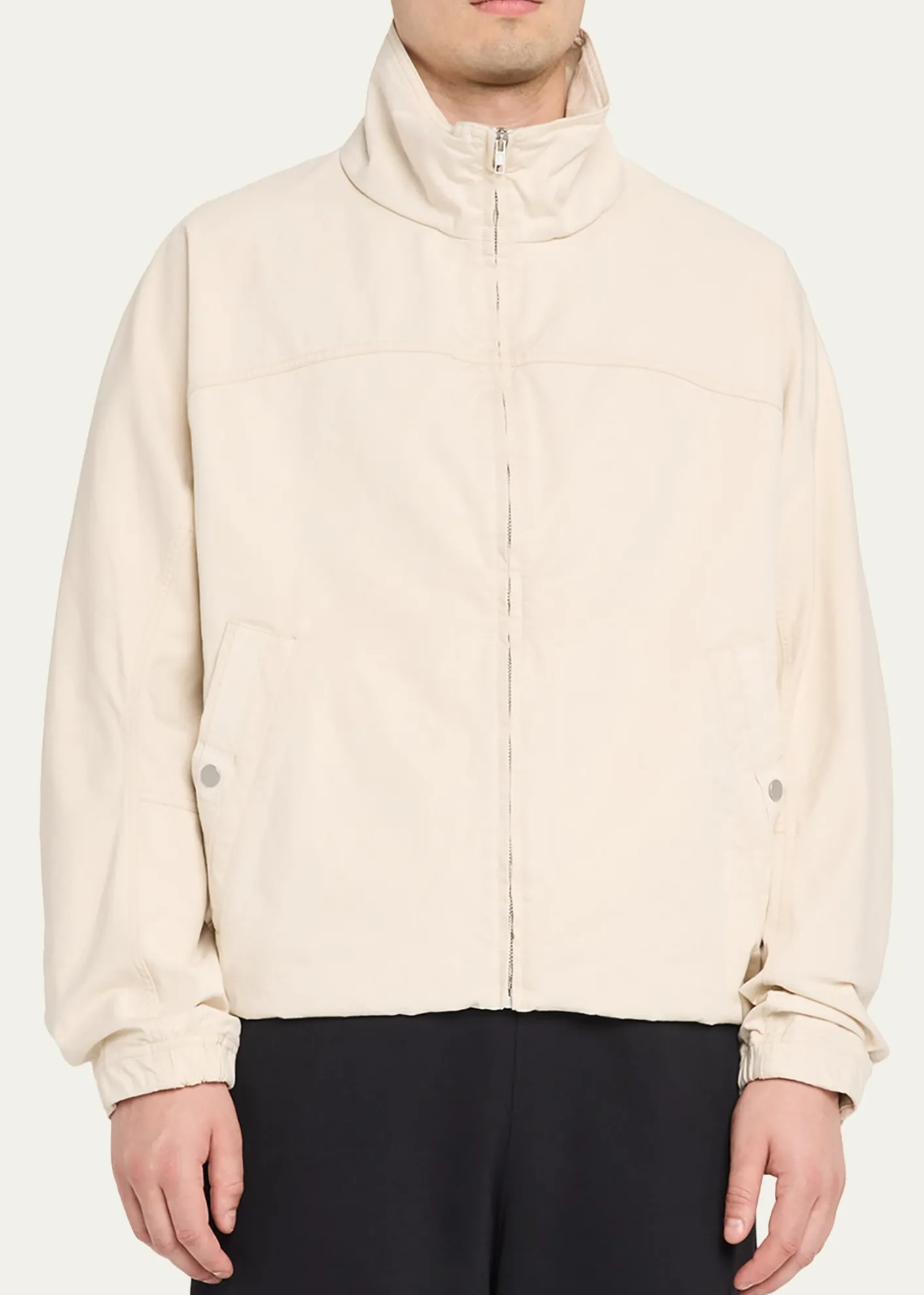 MORDECAIMen's Cotton Drill Stand-Collar Blouson Jacket