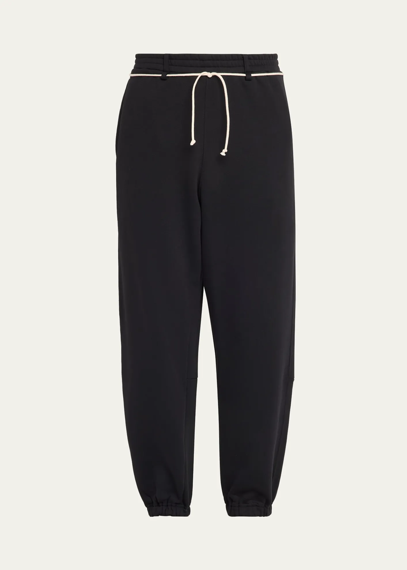 MORDECAIMen's Fleece Stripe-Trim Drawcord Joggers