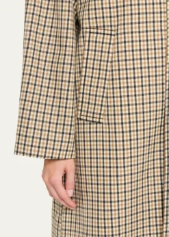 6397Motaring Check Wool Coat