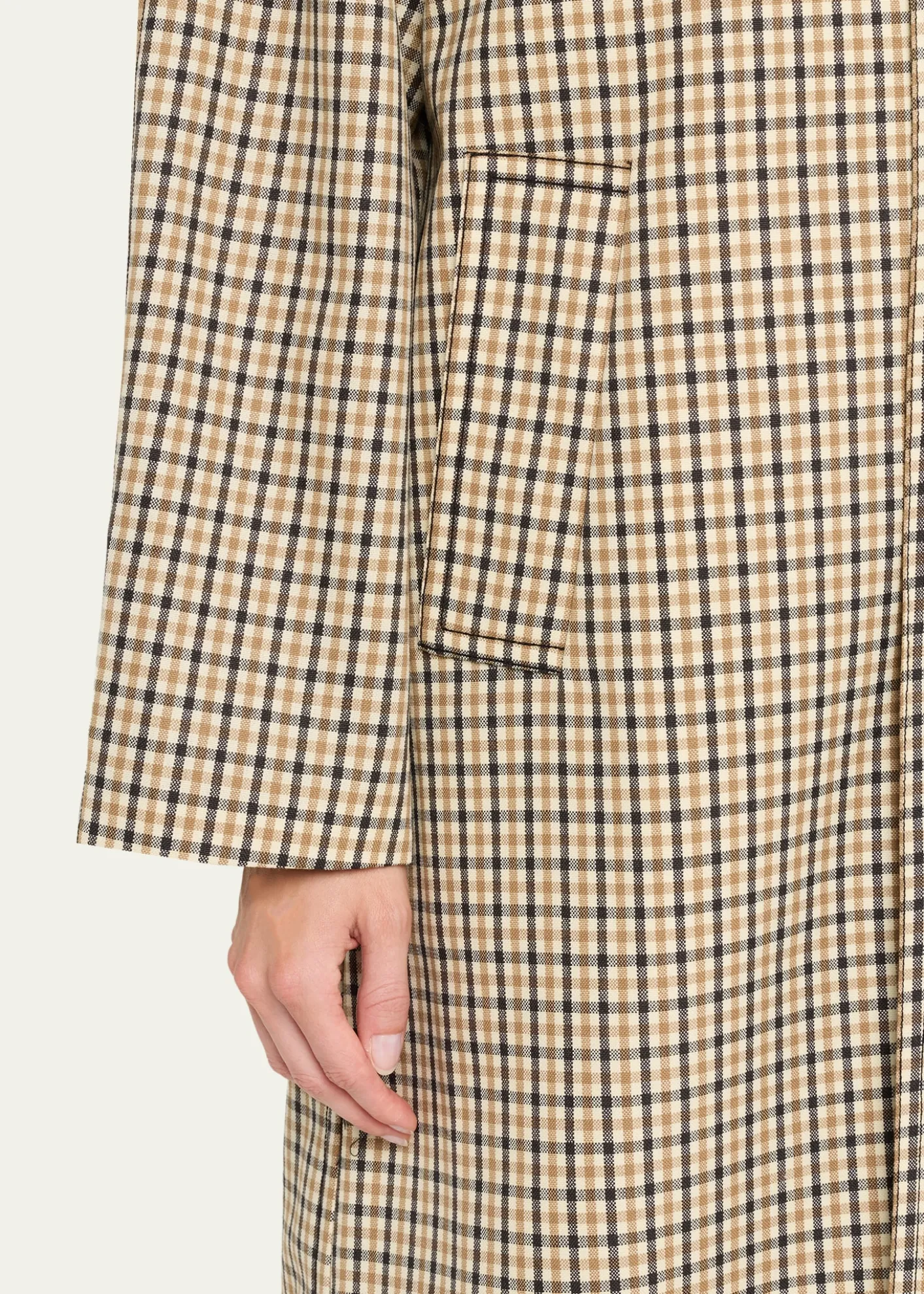 6397Motaring Check Wool Coat
