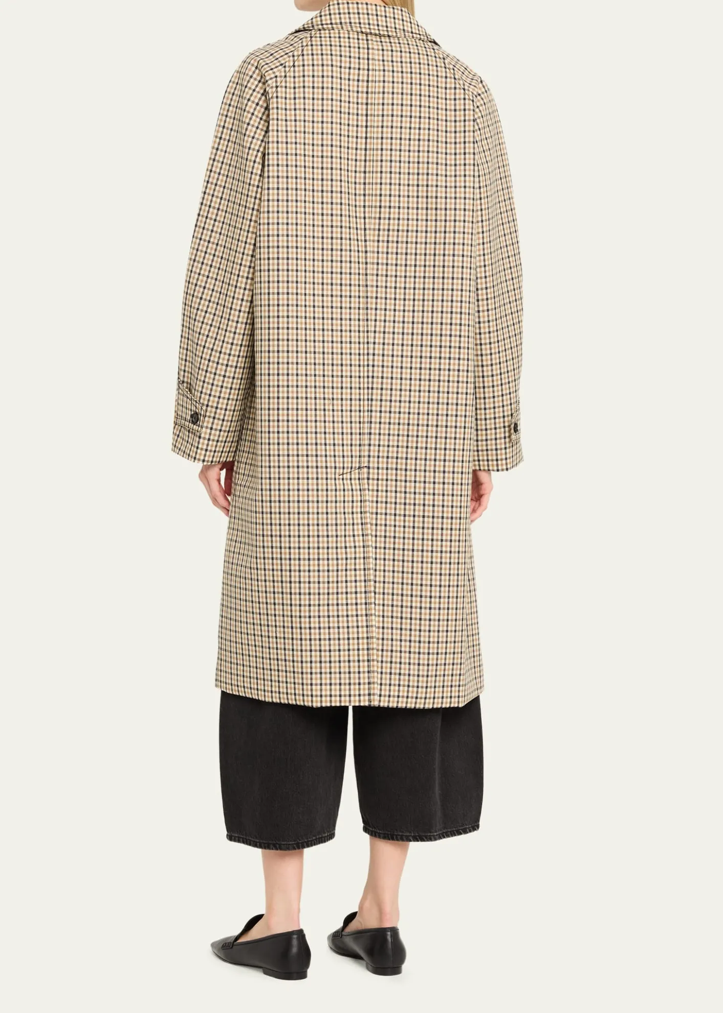6397Motaring Check Wool Coat