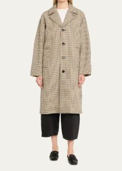 6397Motaring Check Wool Coat