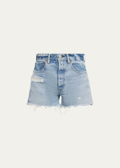 MOUSSY VINTAGERidgeme Distressed Denim Shorts