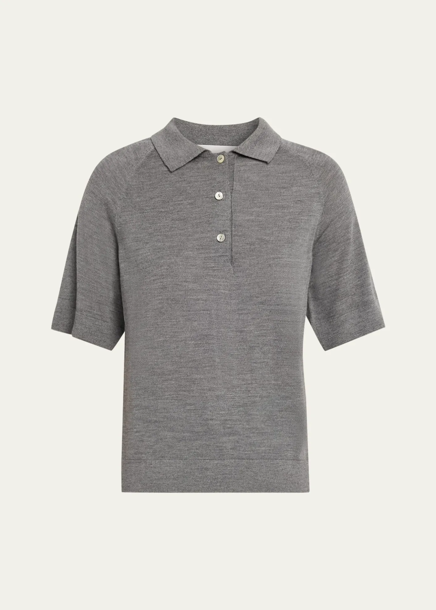NACKIYECashmere-Silk Polo Knit Top
