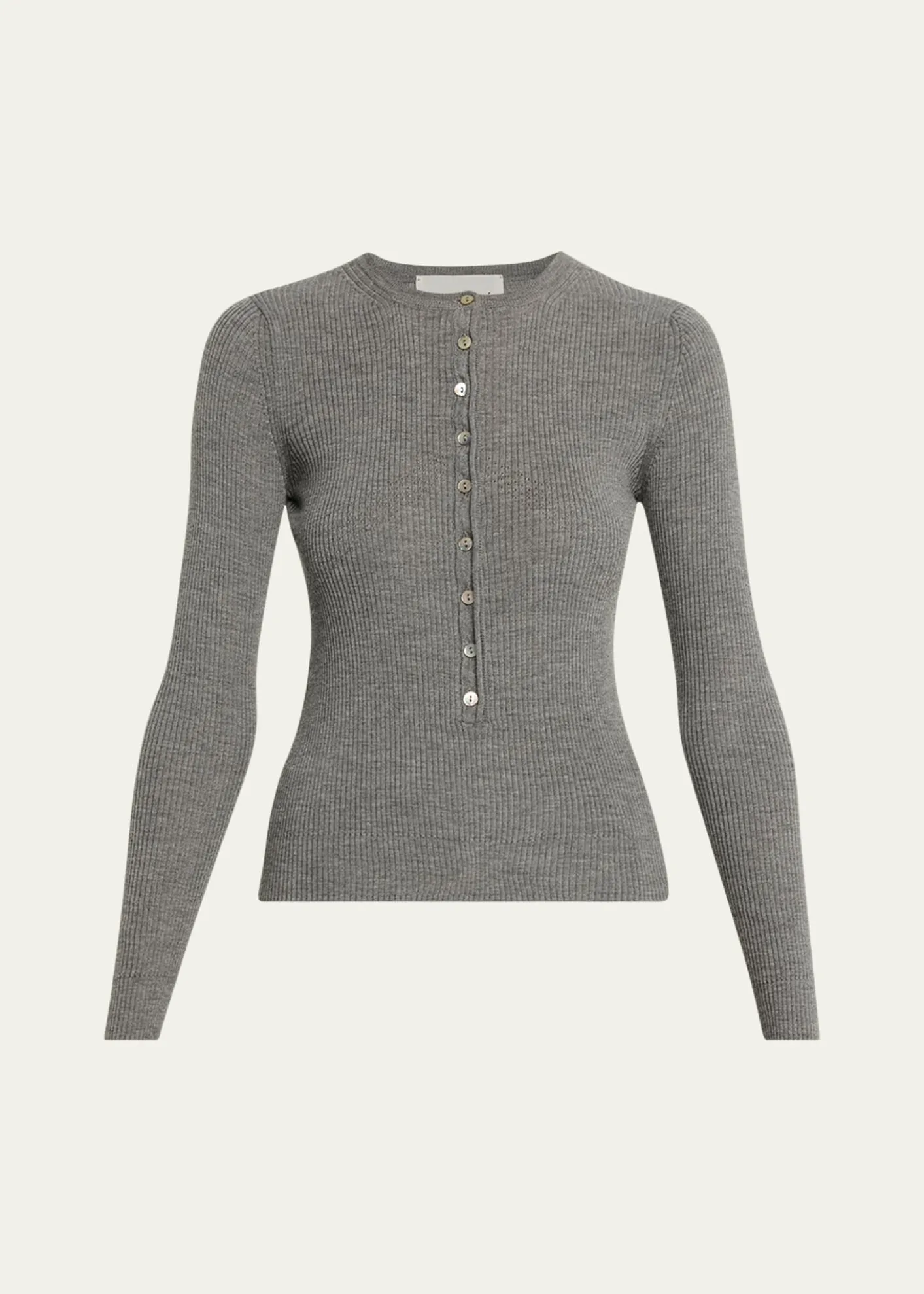 NACKIYEInsider Wool Rib Henley Top