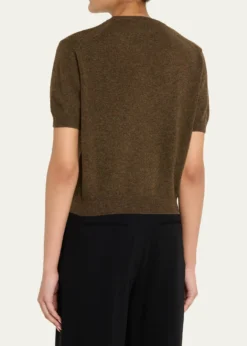 NACKIYEPearl Cashmere Short-Sleeve Sweater