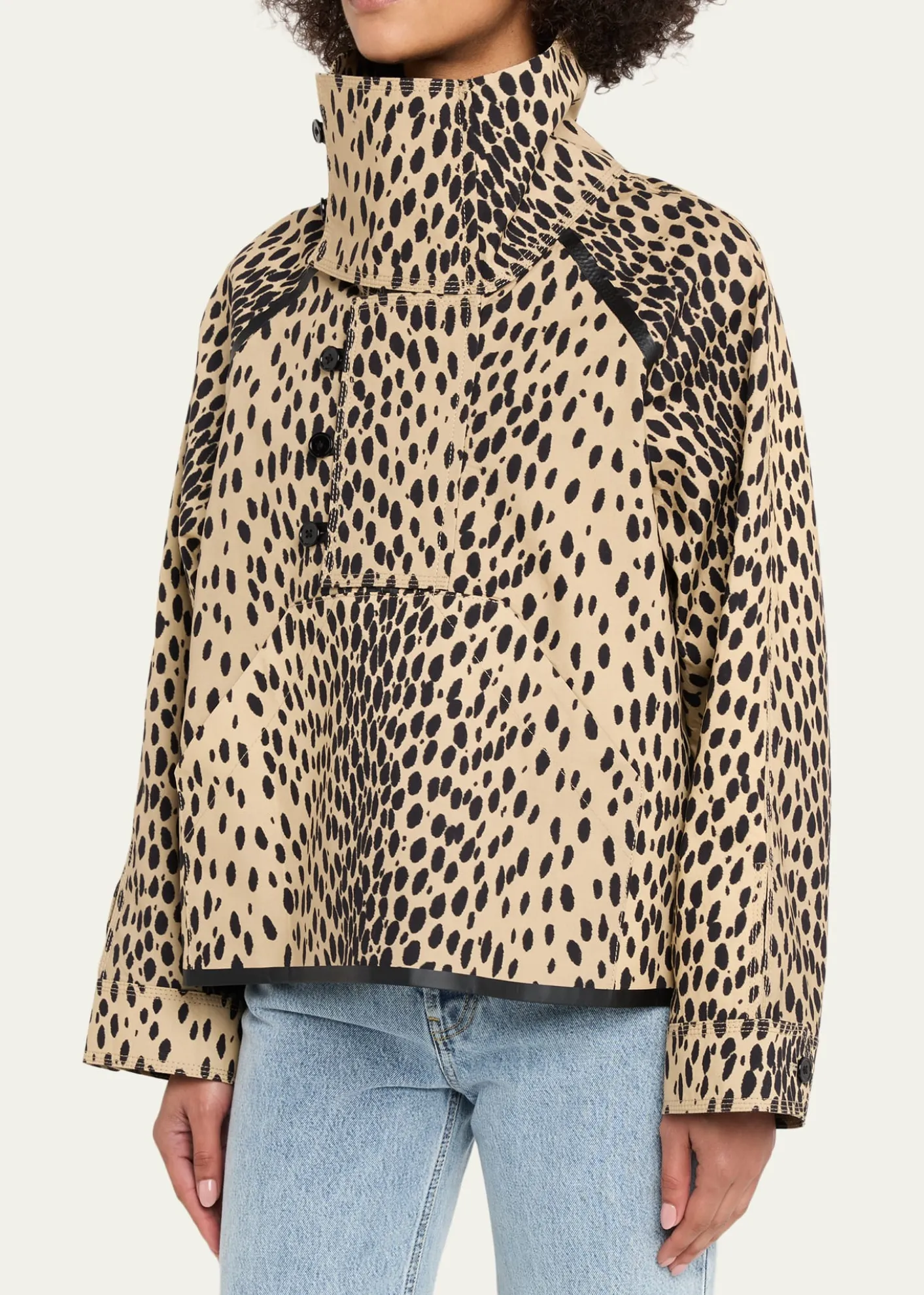NACKIYESpotted Cotton Fisherman Coat