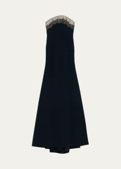 Naeem KhanCrystal Embroidered Strapless Trumpet Gown