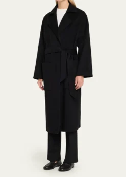 NanushkaAlamo Wool-Blend Long Wrap Coat