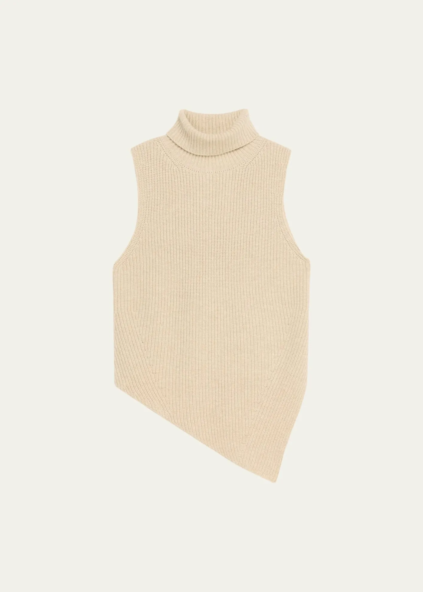 NanushkaFennec Sleeveless Asymmetric Turtleneck Sweater