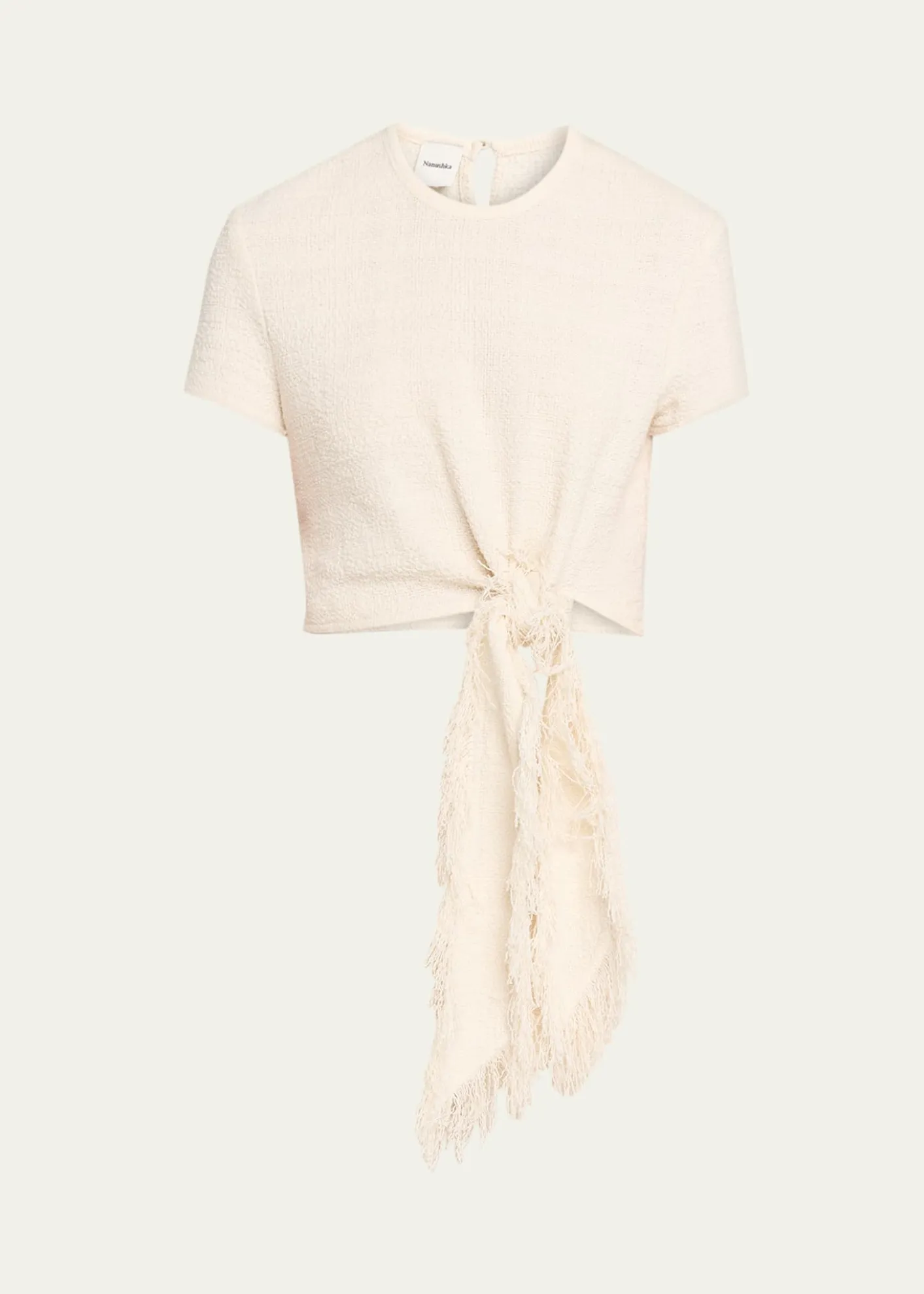NanushkaMariel Cotton Linen Tweed T-Shirt