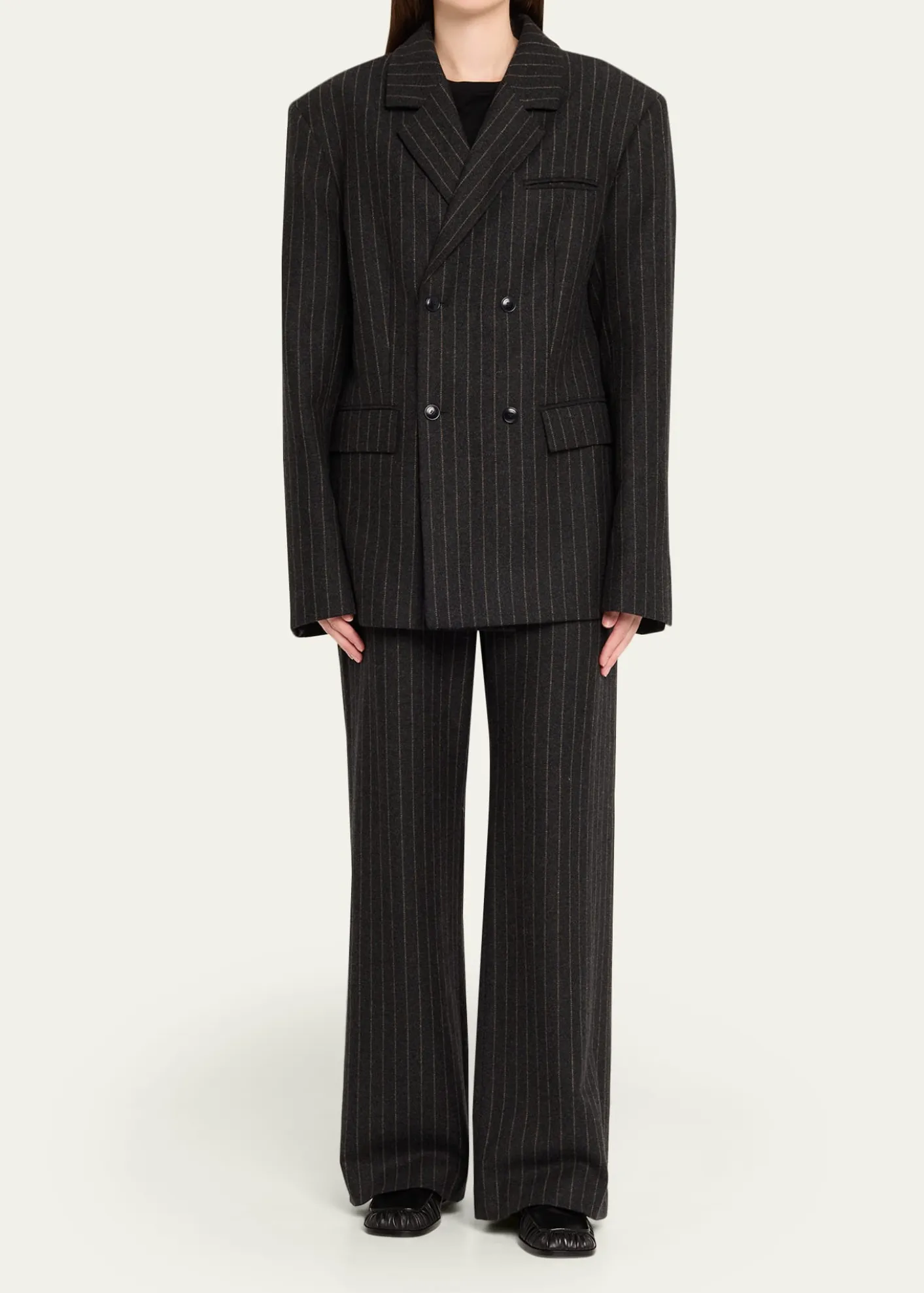 NanushkaOsono Pinstripe Wool Blazer