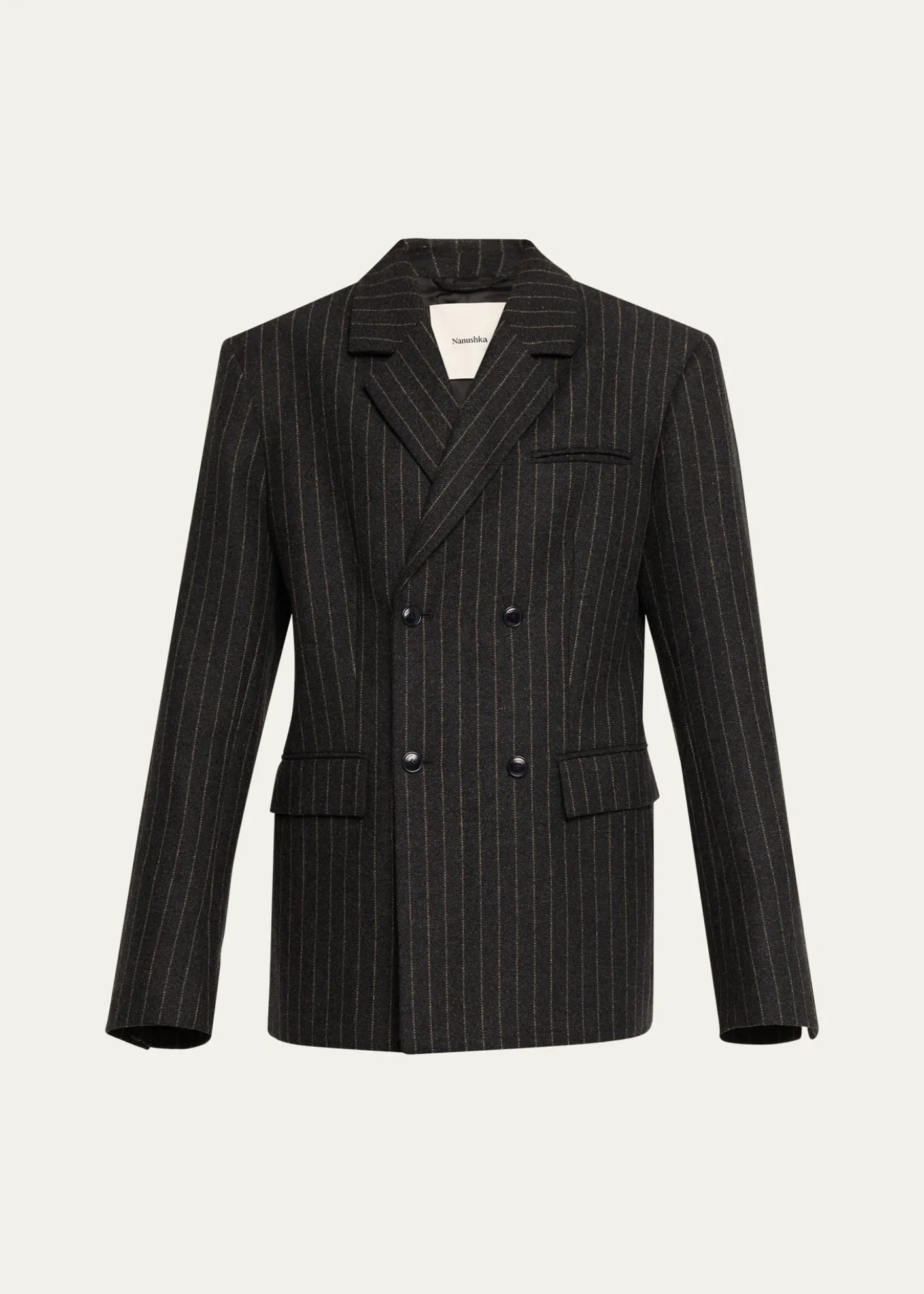 NanushkaOsono Pinstripe Wool Blazer