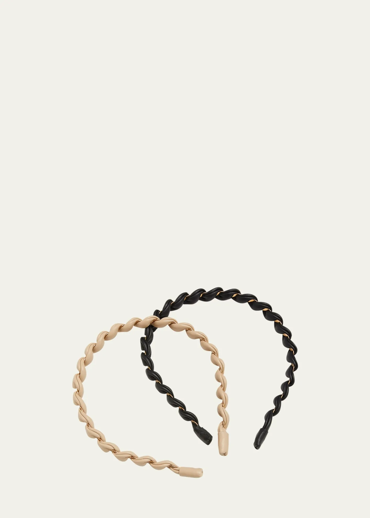 Natasha Accessories LimitedTwisted Leather Headbands, 2 Pack