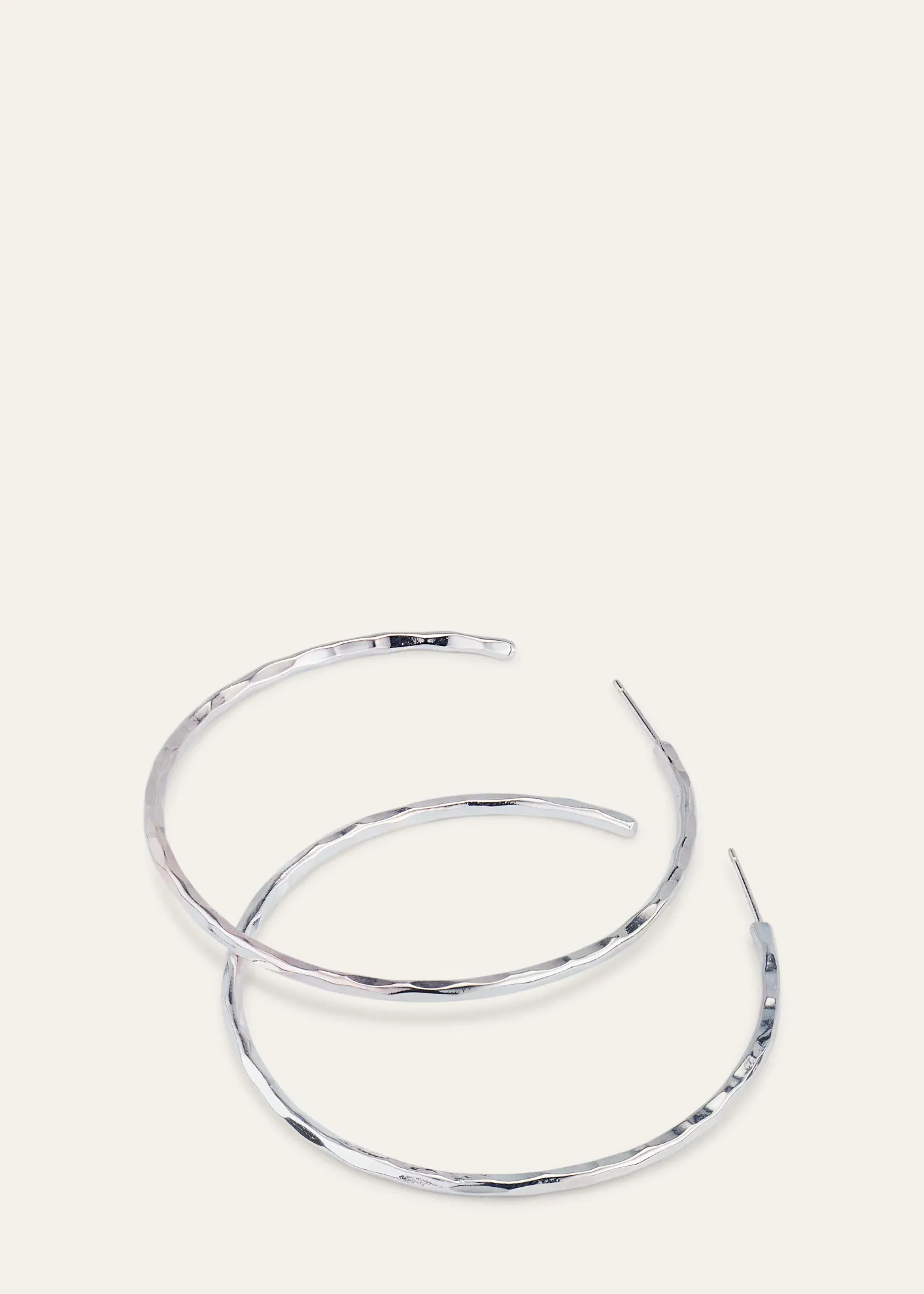 NEST JewelrySilver Thin Hammered Earrings