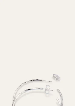 NEST JewelrySilver Thin Hammered Earrings