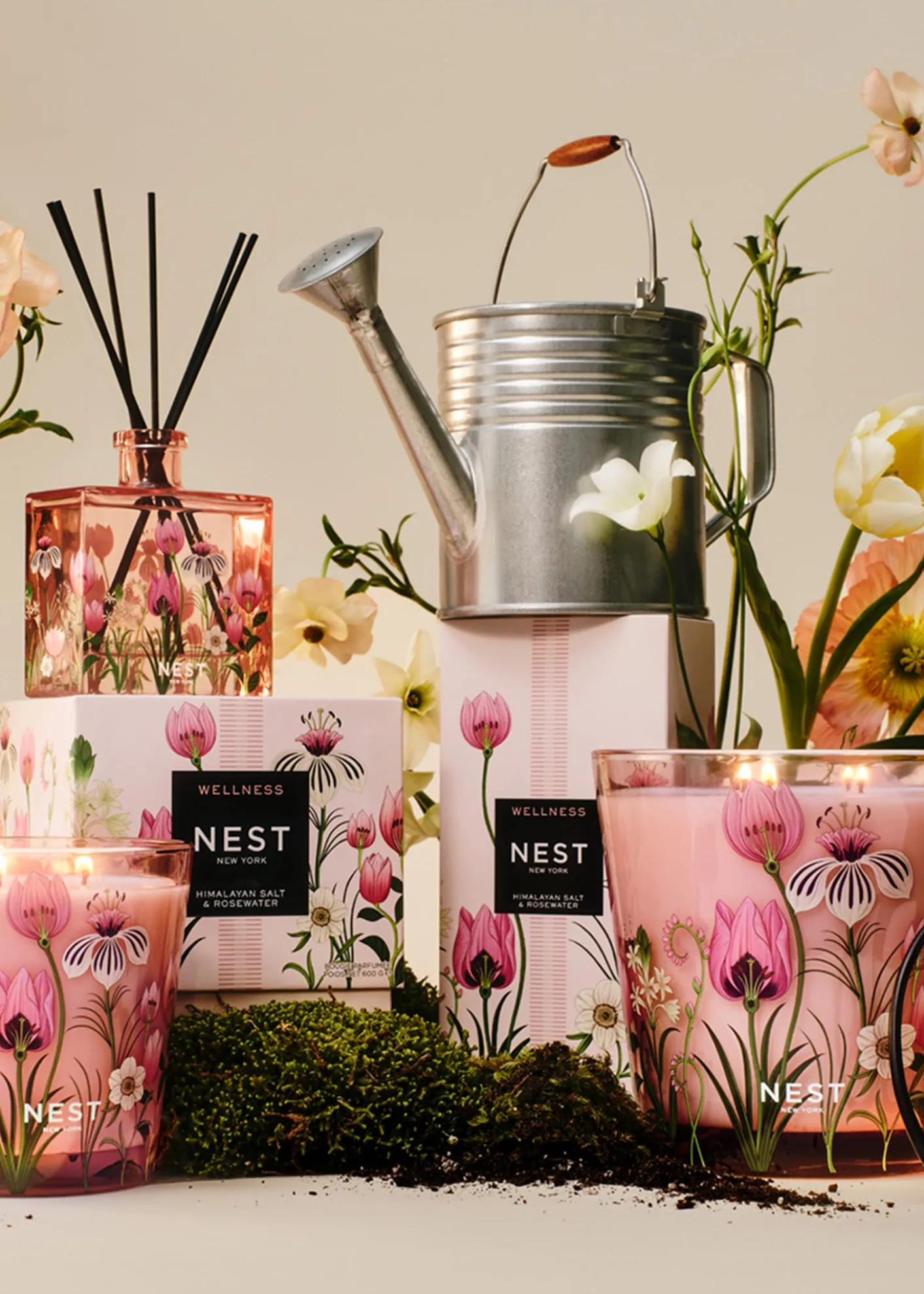 NEST New YorkHimalayan Salt & Rosewater 4-Wick Candle, 47 oz.