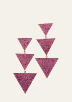 Nickho ReyMeghan Drop Earrings with Crystals, Hot Pink