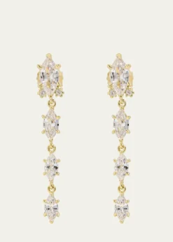 Nickho ReySlim Dangle Earrings, Gold
