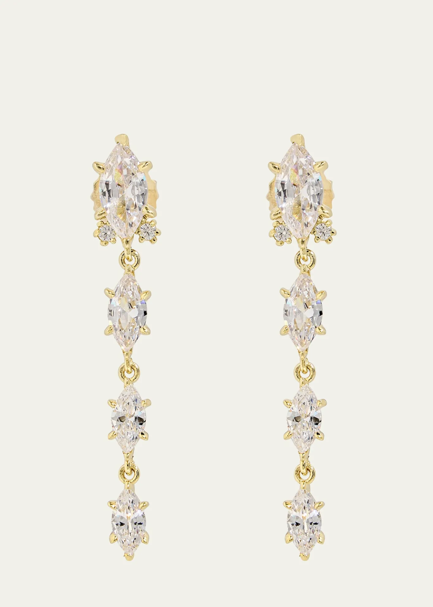 Nickho ReySlim Dangle Earrings, Gold