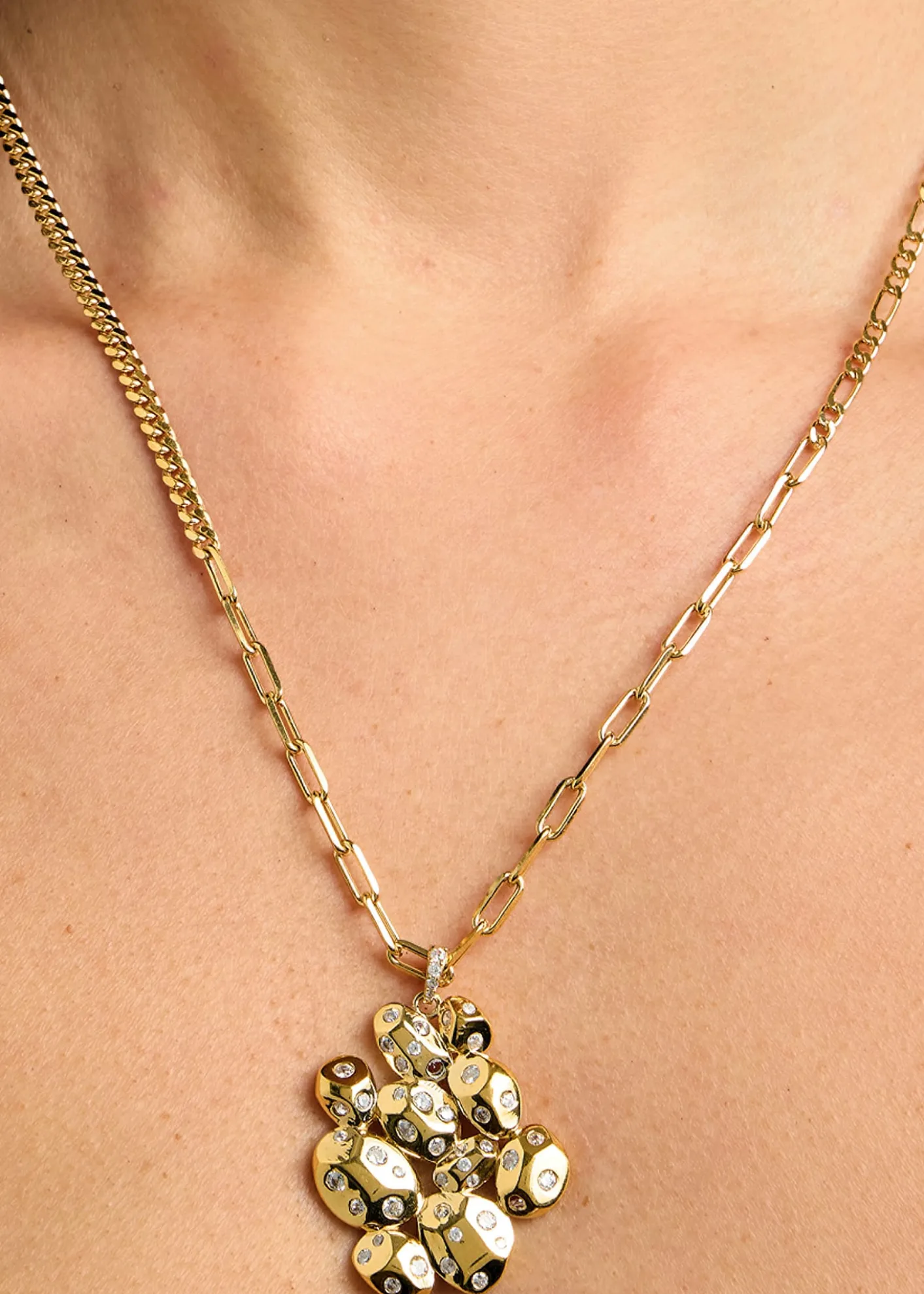 Nickho ReyBraque 14K Gold Vermeil Cubic Zirconia Pendant Necklace