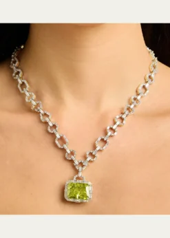 Nickho ReyHoulehan Necklace with Crushed Ice Pendant, Green