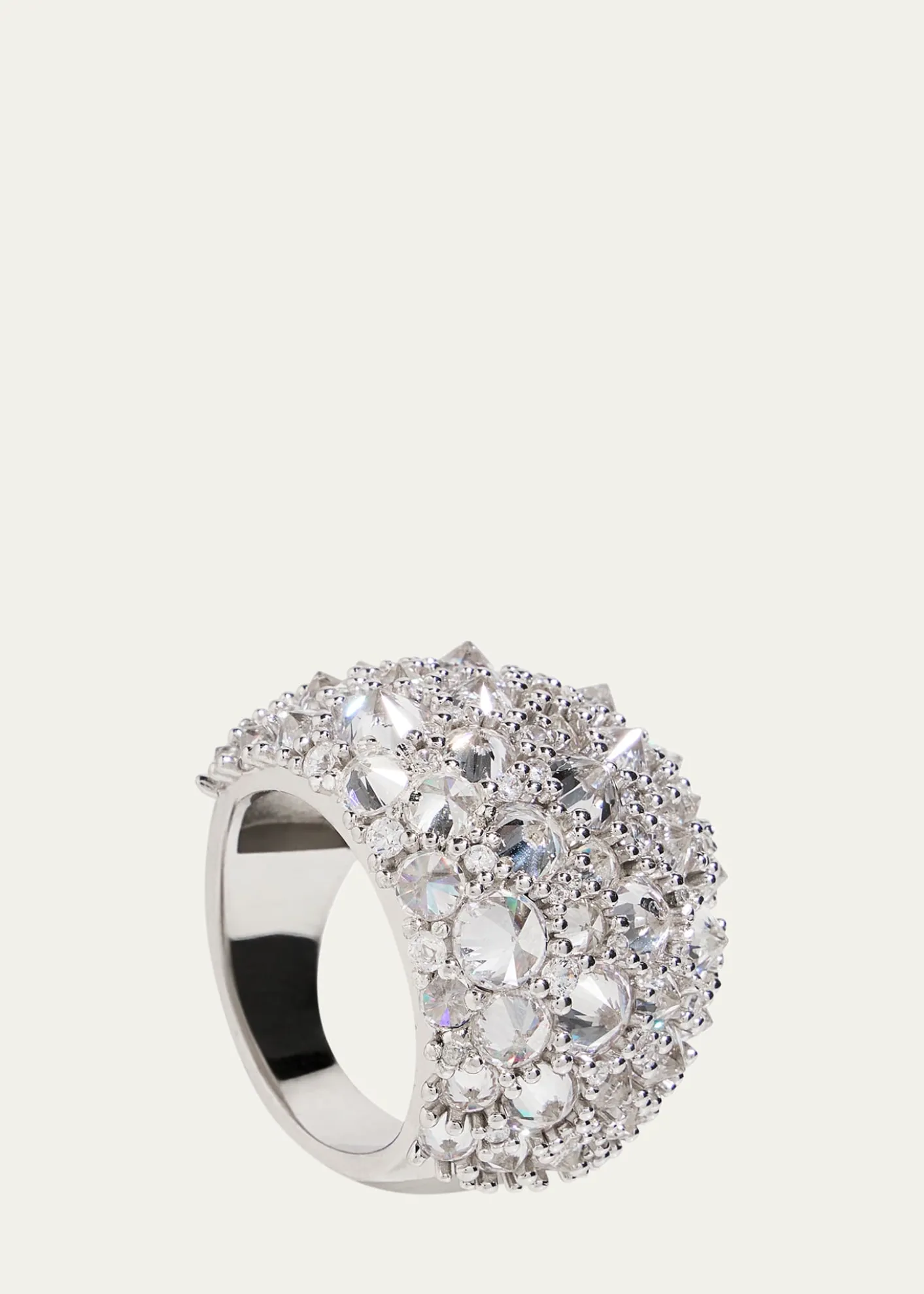 Nickho ReyStetson Ring, White, Size 8