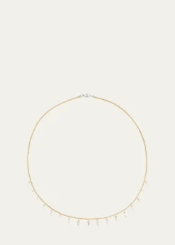 Nikos Koulis18K Gold Together Necklace with Diamond Fringe