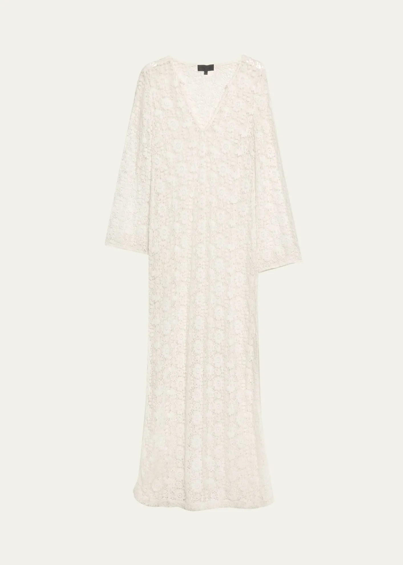 Nili LotanDella Floral Crochet Knit Long-Sleeve Maxi Dress