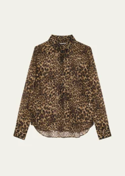 Nili LotanGaia Polka-Dot Silk Slim Button-Down Shirt