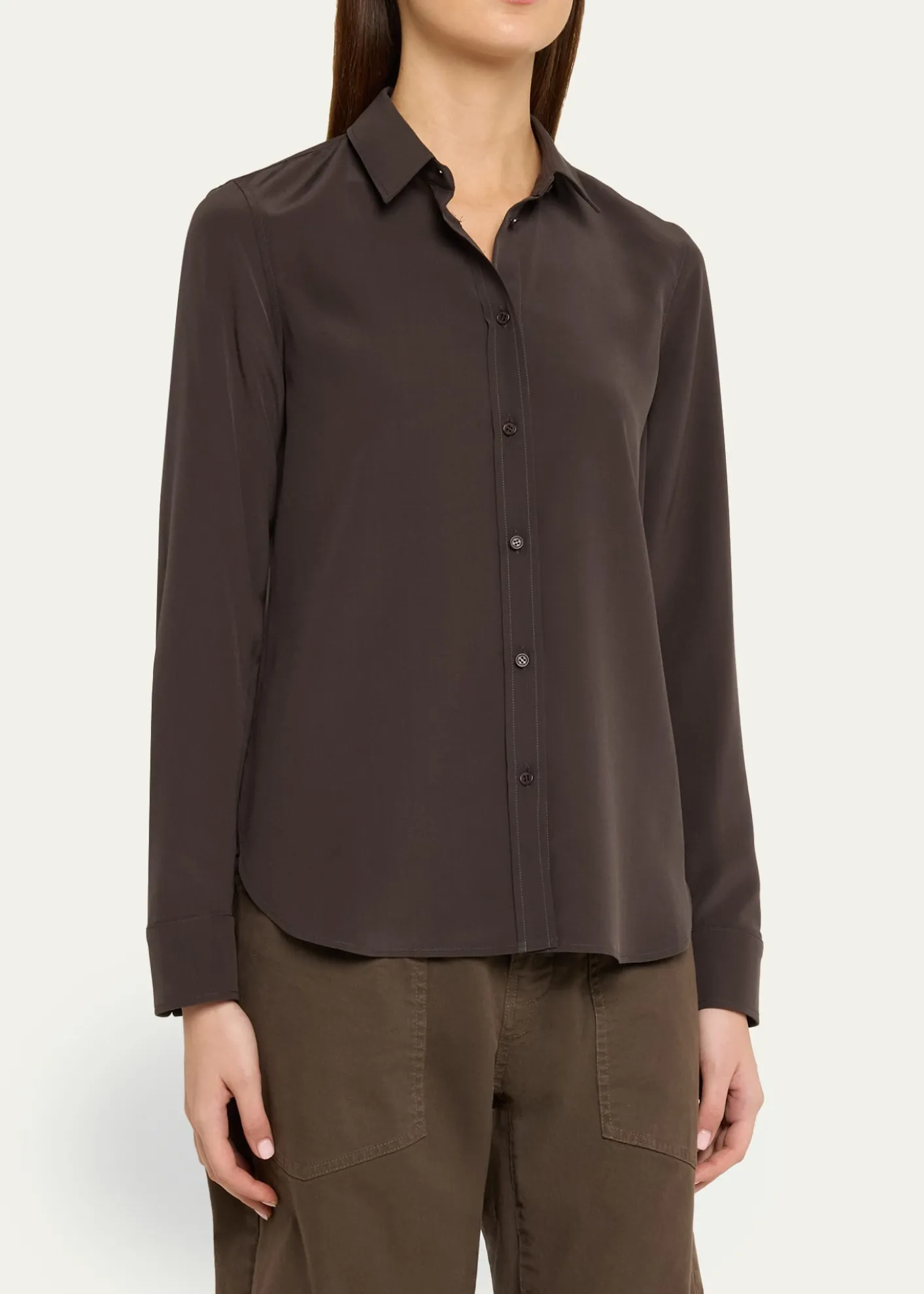 Nili LotanGaia Silk Button-Front Shirt