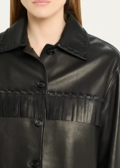 Nili LotanGus Fringe Leather Jacket