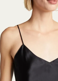 Nili LotanIsabella Satin Cami Top, Black