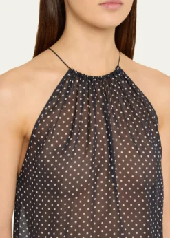 Nili LotanNikki Silk Polka Dot Halter Top