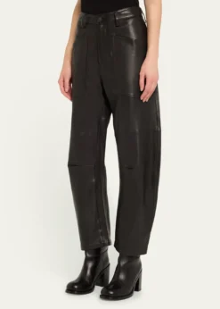 Nili LotanShon Barrel Leather Pants