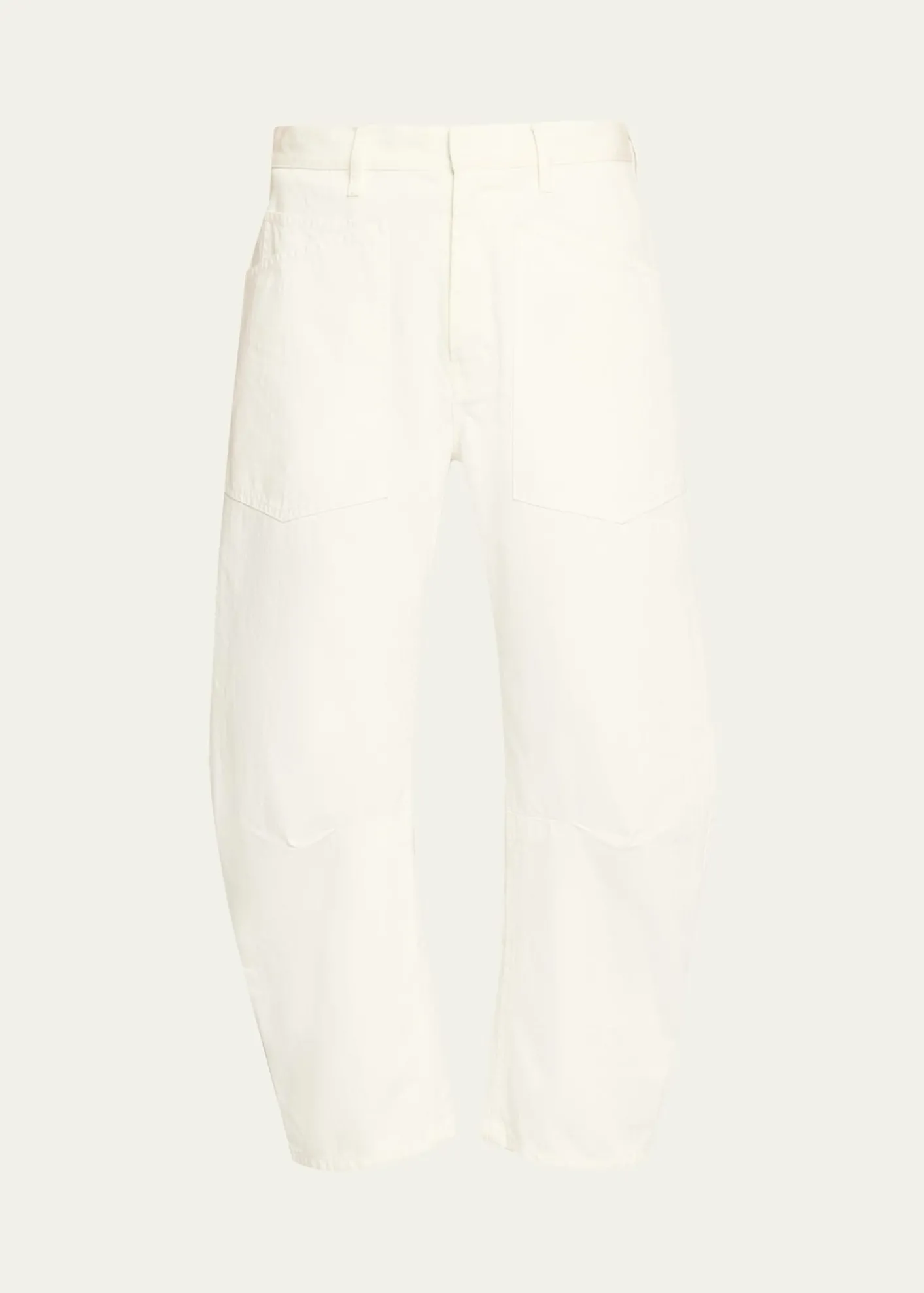 Nili LotanShon Herringbone Barrel-Leg Ankle Pants