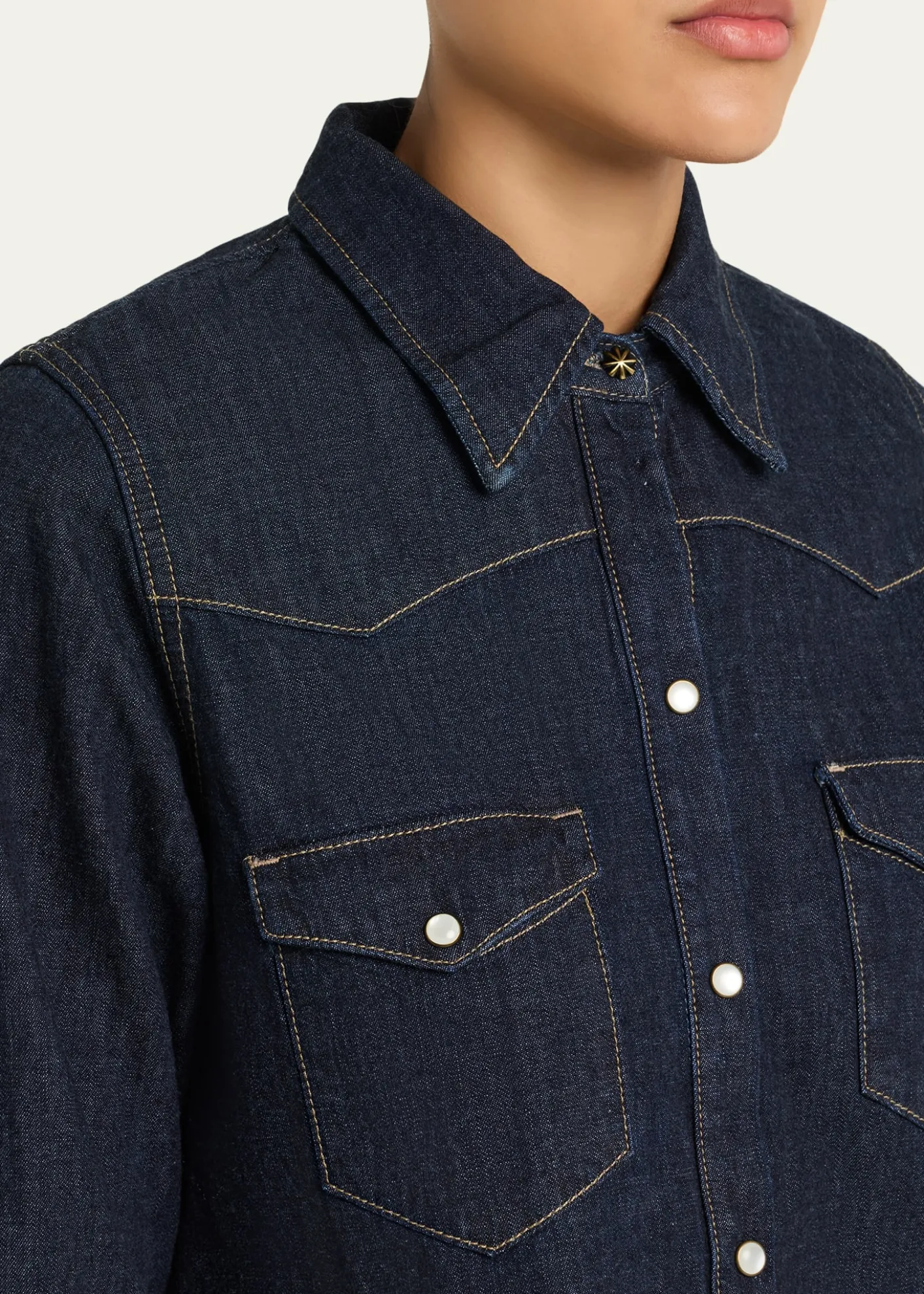 Nili LotanTravis Denim Western Shirt