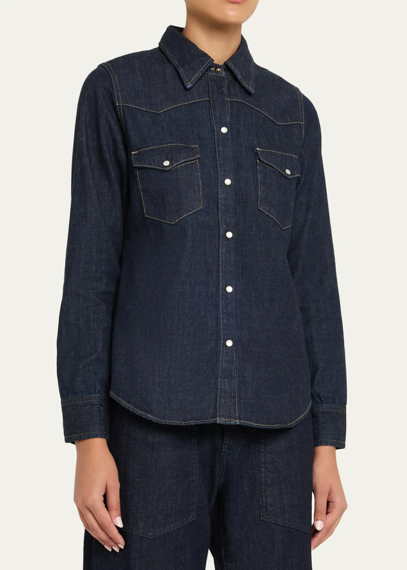 Nili LotanTravis Denim Western Shirt