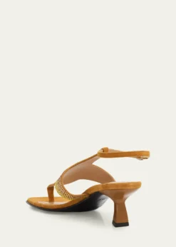 NodaletoDona Nova Embellished Suede Kitten-Heel Sandals