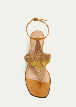 NodaletoDona Nova Embellished Suede Kitten-Heel Sandals