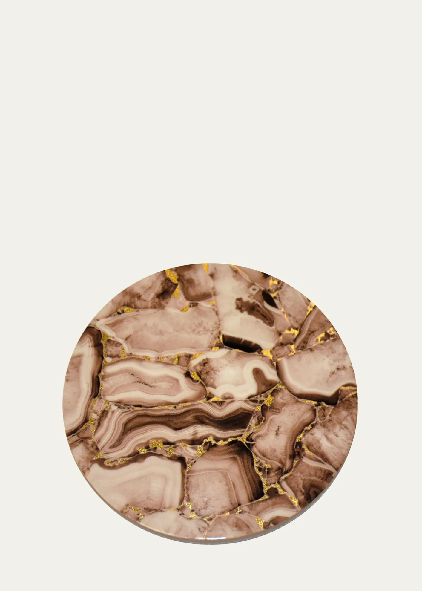 Nomi KBlush Stone Lacquer Round Coasters, Set of 6