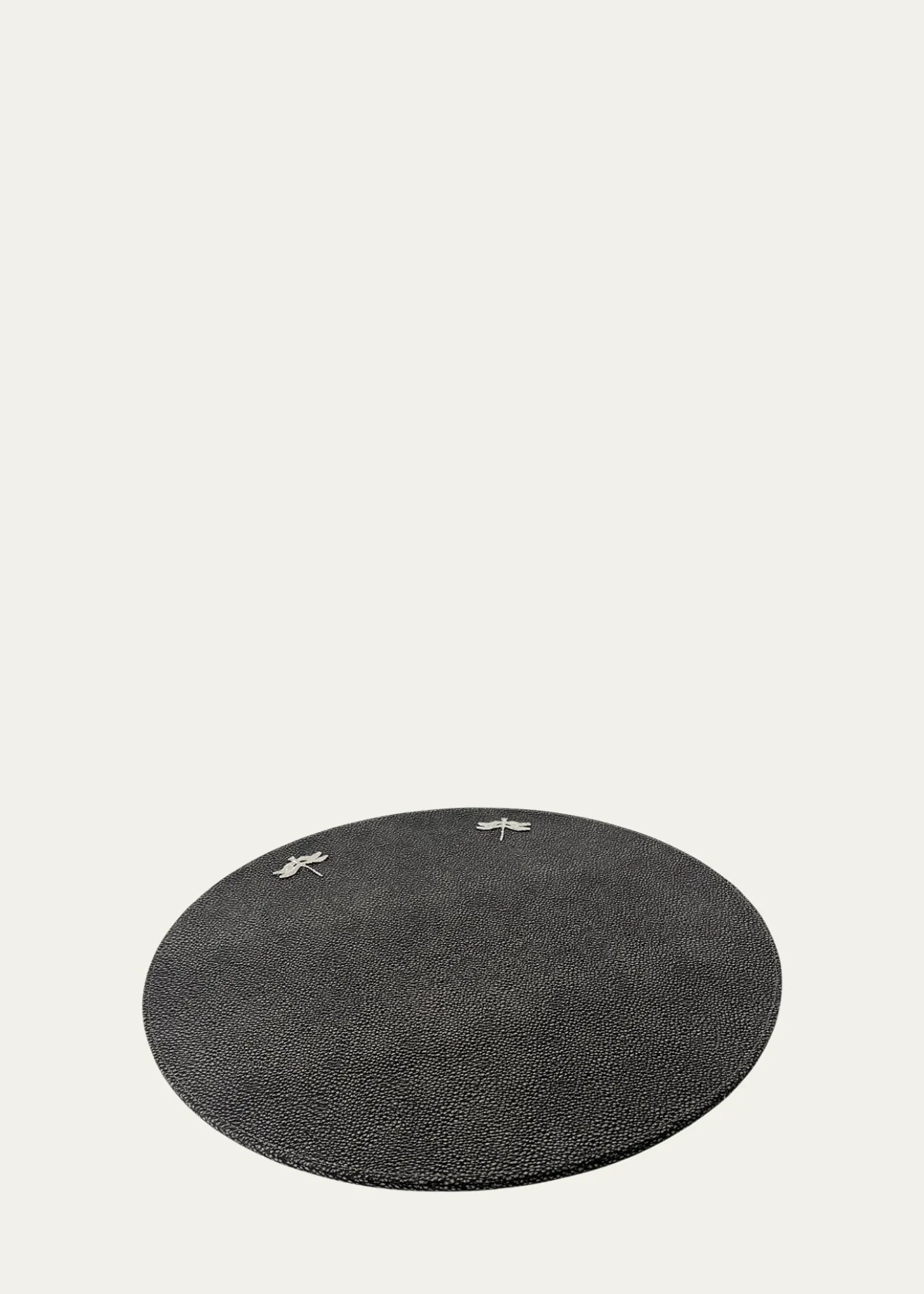 Nomi KDragonfly Pebbled Vegan Leather Placemat, 15" Round