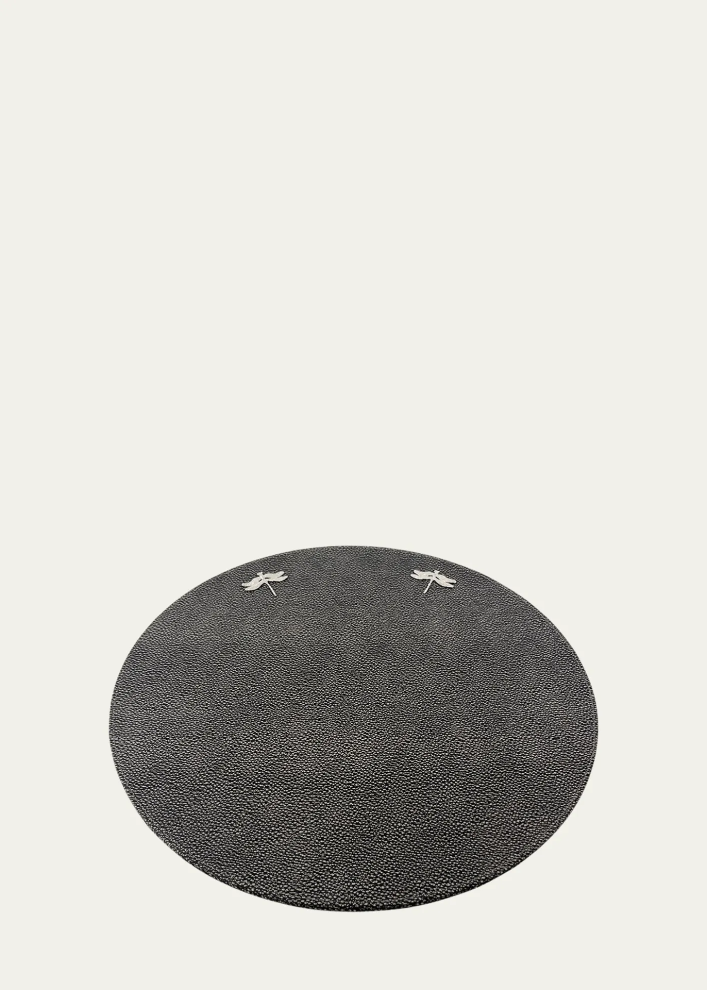 Nomi KDragonfly Pebbled Vegan Leather Placemat, 15" Round