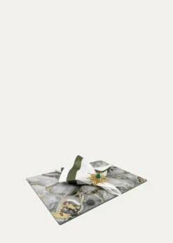 Nomi KGrey Stone Lacquer Rectangle Placemat