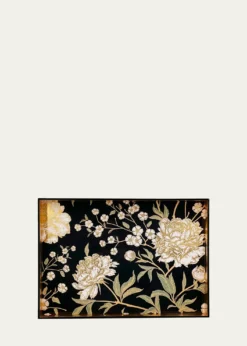 Nomi KOra Floral Lacquered Wood Tray