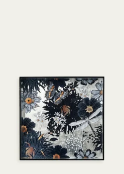 Nomi KSilver Modern Dragonfly Lacquered Tray