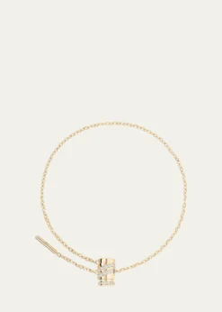 Nouvel Heritage18K Pave Mini Latch Bracelet